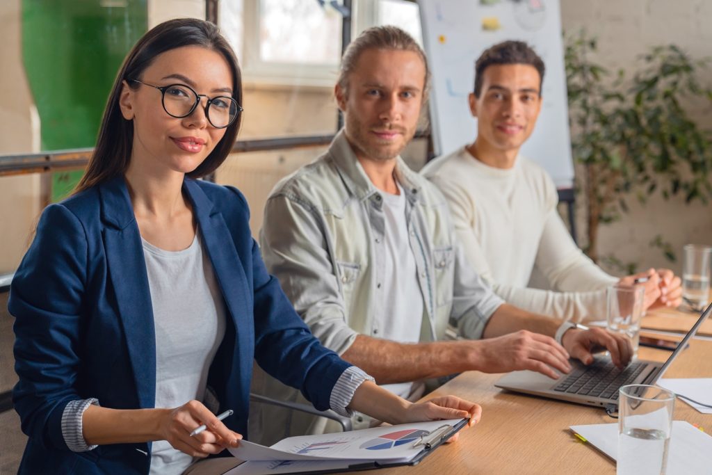 Group of people working at the office